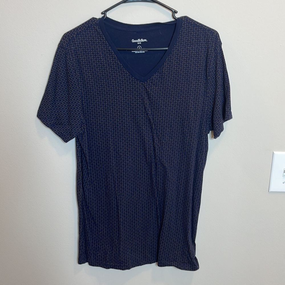 Goodfellow Polka Dot Mens V-Neck T-Shirt Size M - Picture 3 of 3